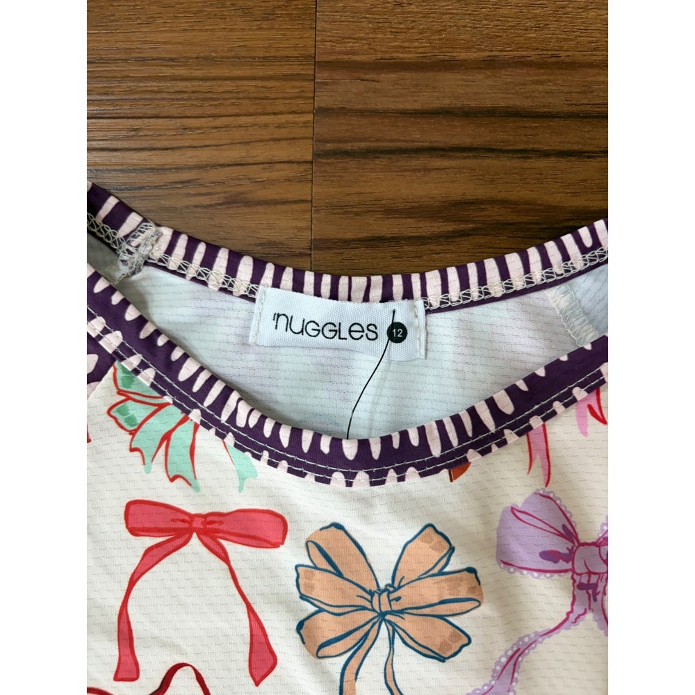 Nuggles Girls swim dress NWT bows sz 12 - Picture 4 of 5